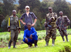military protection on Bisoke, Rwanda