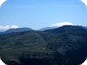 From the ridge of Mali i Shpiragut, looking to the south. Nemercke mountain with its summit Papingut on the left. The two ridges on the right are Maja e Trebeshinë and Mali i Shëndëllisë