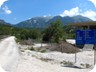 At the junction, meeting the Vlorë - Kuç road. The distances are approximations, and the signs do not hint at the difficulty of the roads.