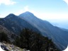 The first view of the summit ridge. 3.5 kilometers to the summit of Cika