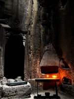 Inside Geghard Monastry