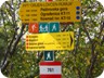 Hiking trails in Montenegro are well signposted. Here at the trailhead for Kosmas Castle and  Goli Vrh
