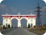 The southern entrance to Dushanbe